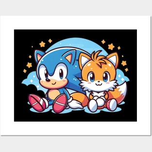 Happy Sonic and Tails Posters and Art